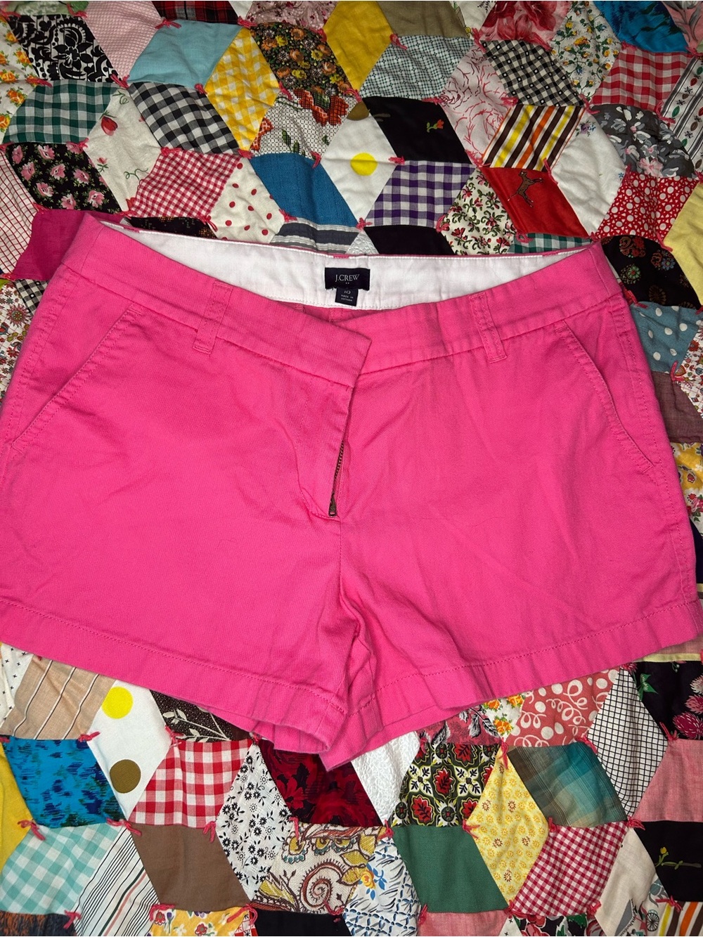 J. Crew Hot Pink High-Rise Chino Shorts